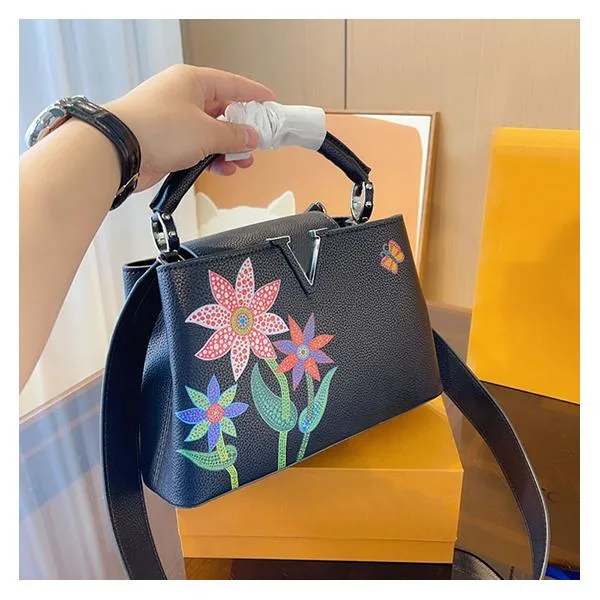 Fashion Designer Ladies Genuine Leather Flower Handbag Luxury Brand Tote Replicas Wholesale Women Crossbody Shoulder Bag