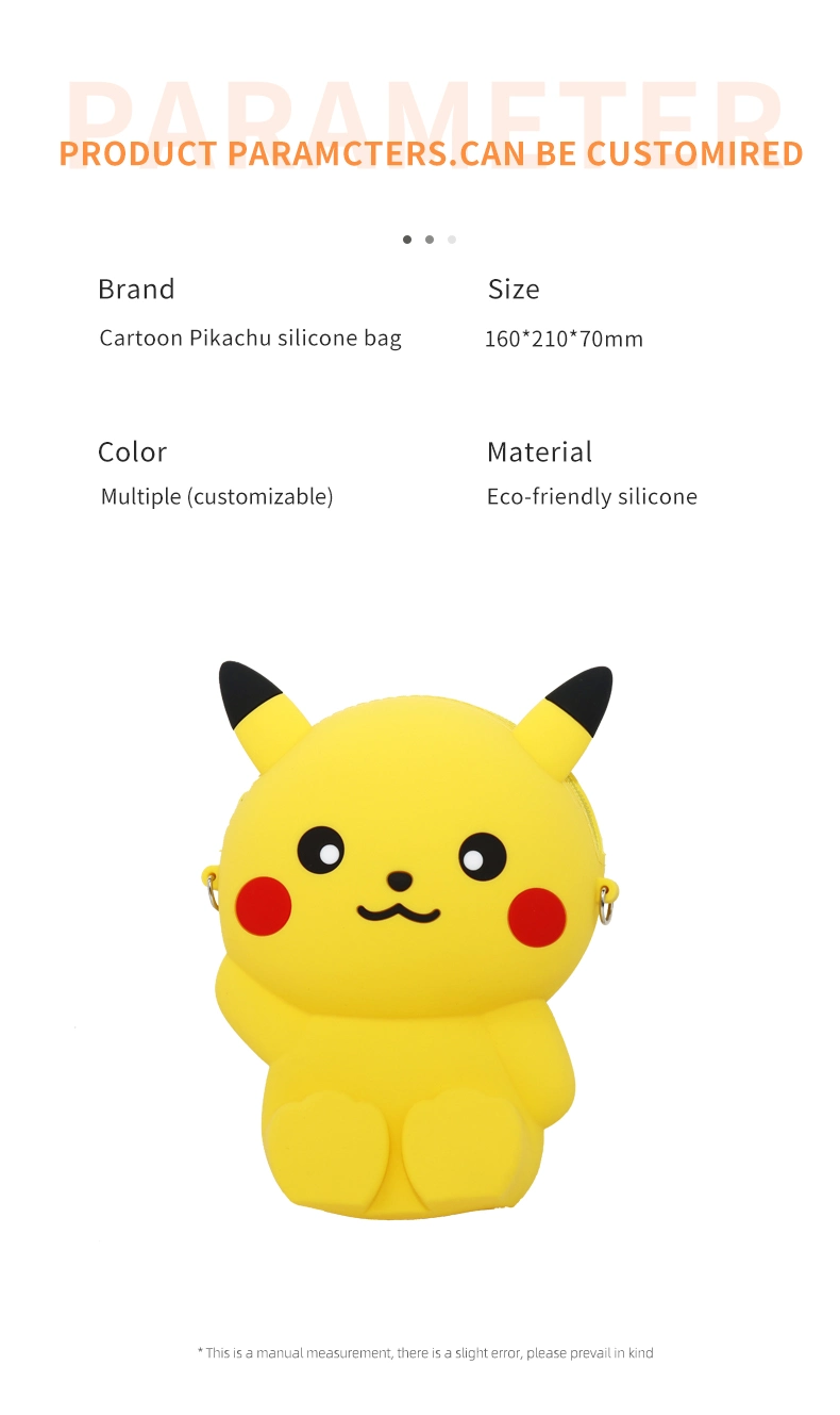 Yellow Small Bag Children&prime; S Silicone Cartoon Cute Crossbody Bag Single Shoulder Bag Coin Purse Phone Bag