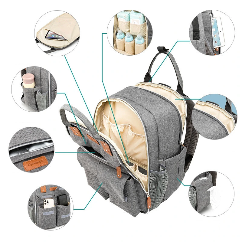 High Quality Multi Function Infant Mom Large Capacity Diaper Bag Storage Mommy Bag Backpack Baby Diaper Bag