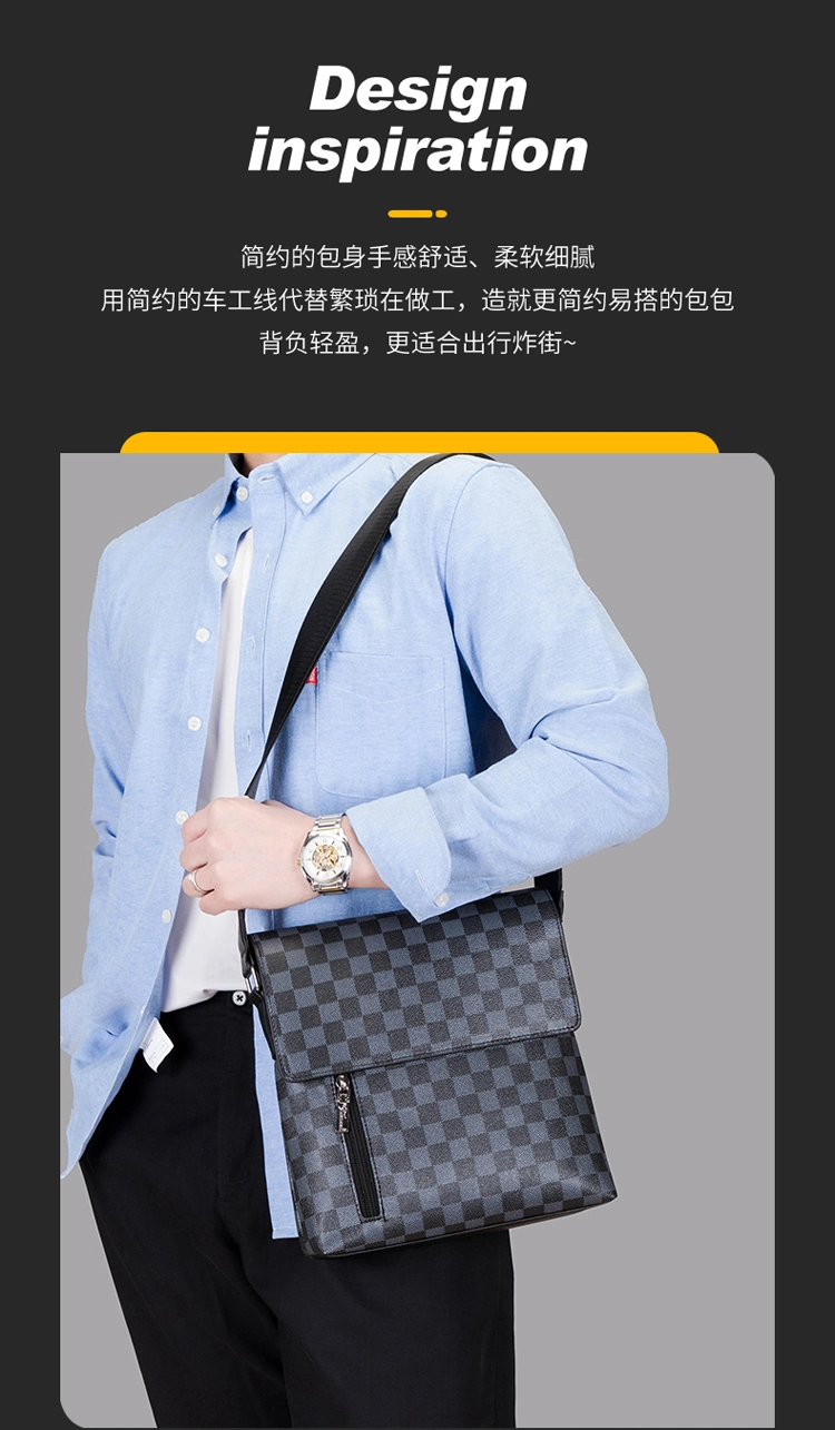 Zonxan Men Shoulder Bag Leather Crossbody Bag High Quality Genuine Leather Handbag Men Messenger Tote Bag