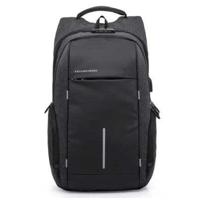 Men′s Backpack Oxford Cloth Laptop Bag Anti-Theft USB Earplug Backpack